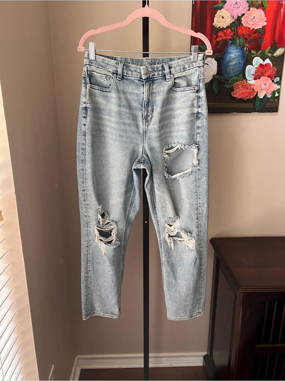 American Eagle Outfitters Light Blue Stretch Denim Jeans
